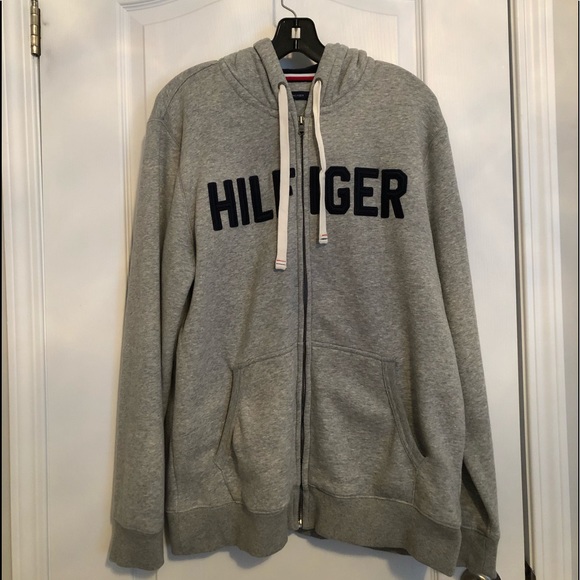 Men’s Tommy Hilfiger Grey Zip up Hoodie - Picture 1 of 1
